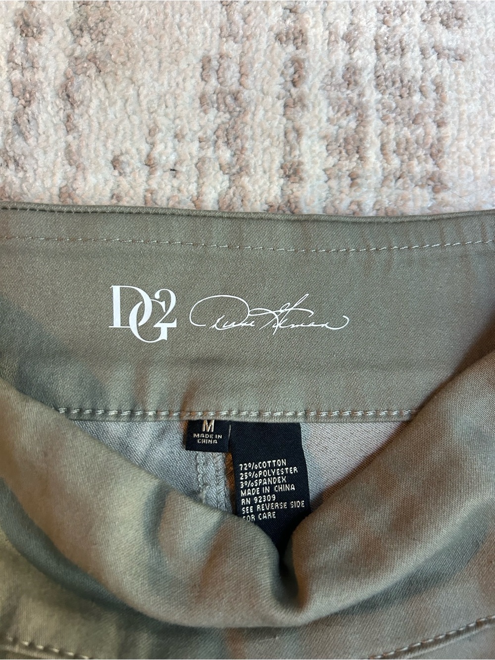 Diane Gilman Olive Green Skinny Pants